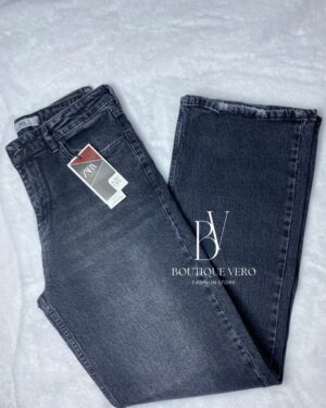 Jean droit gris foncé