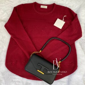 Pull Détail Chevron Tissé