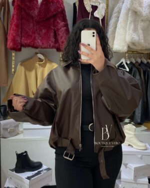 Veste En Cuir Oversize